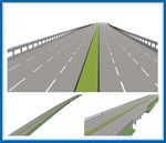 高速公路双向八车道涵洞护坡景观
