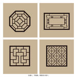 中式矢量窗花