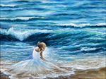 海浪油画