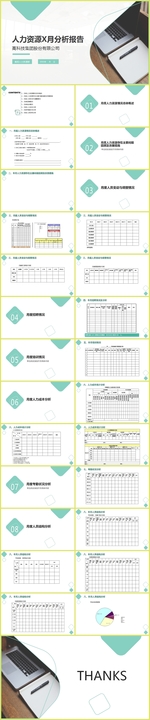 企业人力资源月度总结分析报表
