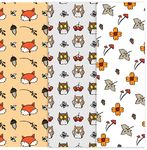 秋季动物无缝背景