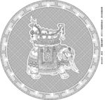 线描大象