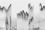 灰色山水画