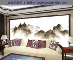 新中式山水壁画