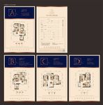 蓝色商业住宅地产户型单页