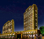 大楼夜景灯光效果