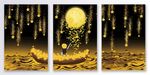 手绘唯美夜晚风景装饰画