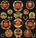 黄金标志logo样机