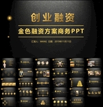 大气黑金商业计划创业融资ppt