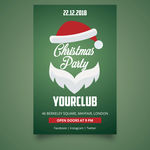 圣诞节海报圣诞老人抽象示意标志