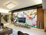 客厅电视墙 客厅墙 客厅壁画
