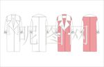 外套手绘矢量图