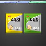土豆粉包装 平面展开分层文件