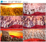 江山 歌颂党 舞台背景视频成品