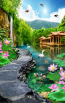 流水生财玄关