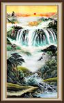 竖幅山水画