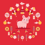 2019猪年新春元素