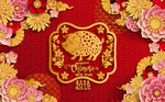 2019猪年新年春节喜庆背景