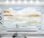 大理石纹山水