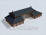 中式商铺模型