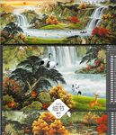 源远流长国画山水风景客厅装饰画