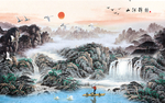 锦绣山河 背景墙