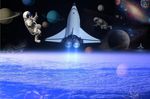 太空飞船星球宇宙吊顶背景墙壁画