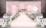 粉色婚礼舞台背景