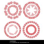 圆形古典花纹