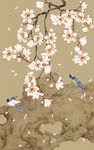 手绘花鸟