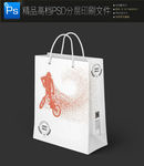通用个性舞蹈手提袋纸袋展开图
