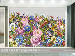 花卉背景墙