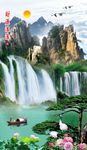 山水瀑布