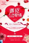 唯美浪漫玫瑰心情人节海报