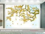 银杏简约花鸟