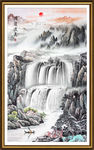 竖幅山水画