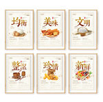 整套食堂文化标语宣传海报