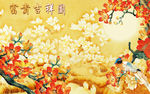 花好月圆大气电视背景墙