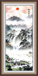 竖幅山水画