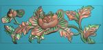 牡丹花香桌佛桌围板精雕图浮雕图