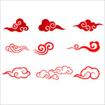 一朵祥云 祥云底纹 祥云边框