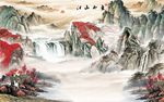 江山如画背景墙