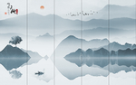 抽象山水画 大尺寸山水壁画