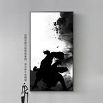 中国风水墨武侠人物剪影装饰画