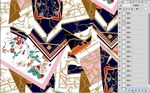 金属链条花卉碎花几何分割