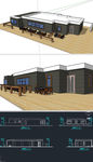 职工餐厅草图SU模型含CAD图