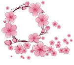 春暖花开粉色樱花遍地开素材
