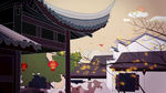 手绘 插画 中国风 复古 园林