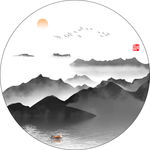 山水壁画 山水装饰画