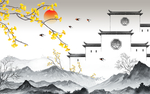中式背景墙